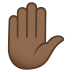 ✋🏾 raised hand: medium-dark skin tone display on JoyPixels